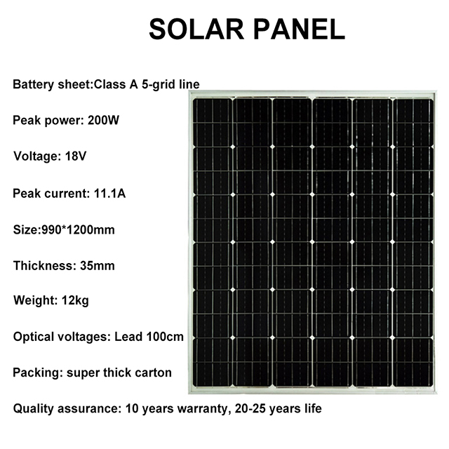 Solar Mounting System Solar Panel 200w 