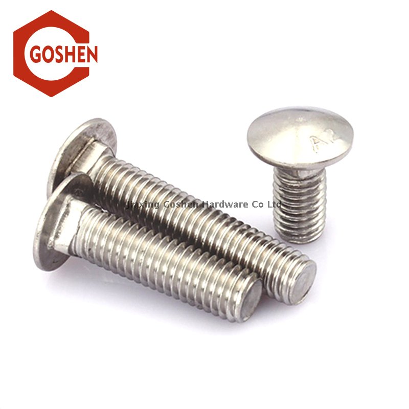 Metric Round Head thin Square Neck Polished Stainless Steel Carriage Bolts 