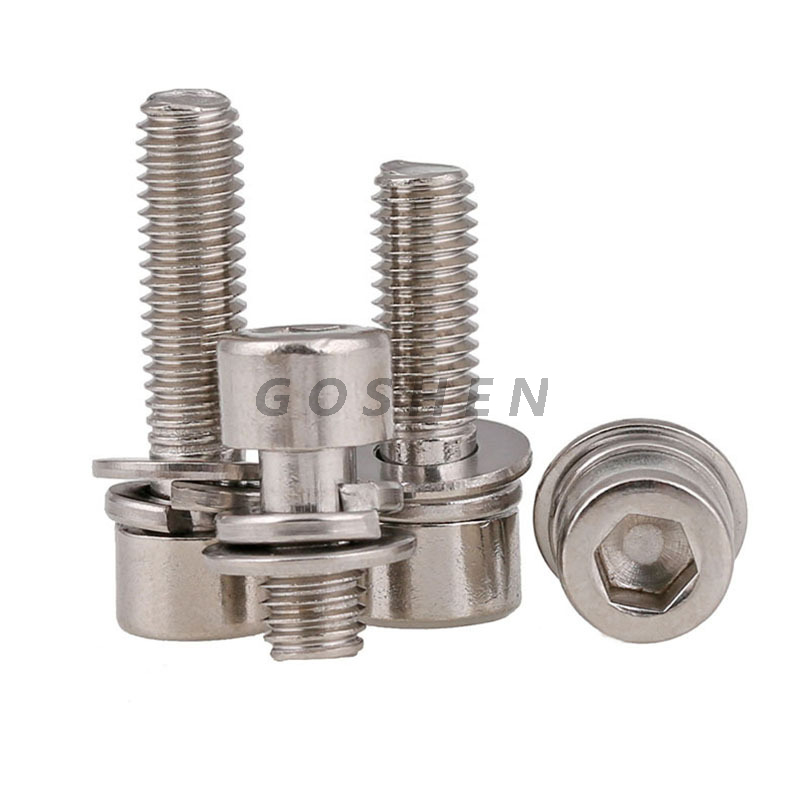 stainless steel 304 316 316L Hexagon socket screw with washer