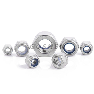 Din985 stainless steel Prevailing Torque Type Hexagon Thin Nuts With Non-Metallic Insert 