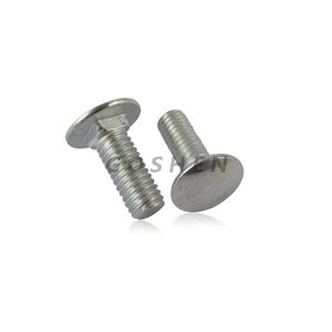 Polished Stainless Steel Flat Head Metric M6 Carriage Bolt